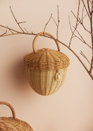 Rattan acorn bag - Olli Ella